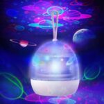 Rotatory Night Light Colorful Night Lamp USB Rechargeable LED Light – White
