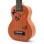 Lovely Mini Sapele Ukulele 4 Strings Educational Musical Concert Instrument Toy for Kids – Flower and Butterfly