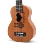 Lovely Mini Sapele Ukulele 4 Strings Educational Musical Concert Instrument Toy for Kids – Rabbit and Heart