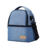 Double Decker Lunch Bag Insulated Baby Bottle Warmer Breast Milk Cooler – Blue