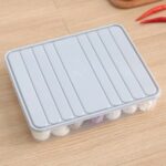 Kitchen Refrigerator Storage Box Food Container – Grayish Blue/28×22.5×4.6cm