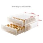 Egg Storage Box Refrigerator Egg Holder – Drawer Style/Double Layer