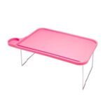 Foldable Portable Tablet Desk Computer Notebook Laptop Stand Food Tray for Bed Sofa – Pink
