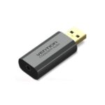 VENTION USB External Sound Card with 3.5mm Stereo Earphone Mic Adapter HIFI 7.1 Soundtrack Driver-free for PUGB PC Laptop PS4 Black