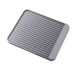 Kitchen Dish Drain Board Tableware Fruit Dishes Cups Pots Pans Drying Rack Tray – Grey