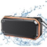 BT526 10W IPX7 Waterproof Bluetooth Speaker Built-in Mic Support TF Card/Aux-in – Orange