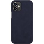 NILLKIN Qin Series Leather Unique Shell with Card Slot Phone Case for iPhone 12 5.4 inch – Dark Blue