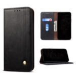 Retro Style Crazy Horse Wallet Leather Stand Case for iPhone 12 Pro / iPhone 12 Max 6.1-inch – Black