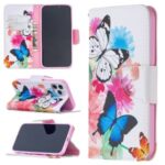 Pattern Printing Leather Wallet Protective Case for iPhone 12 Pro/12 Max 6.1 inch – Butterflies