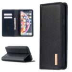 Detachable 2-in-1 Magnetic Genuine Leather Wallet Stand Case for iPhone XR 6.1 inch – Black