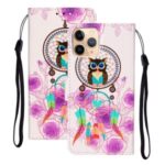 Embossed Patterned Wallet Flip Leather Case with Lanyard for iPhone 12 5.4 inch – Dream Catcher
