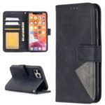 BF05 Leather Case Geometric Texture Wallet Stand Cell Phone Protector for iPhone 11 Pro 5.8 inch – Black