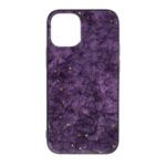 Epoxy Gold-stamping TPU Cell Phone Case for iPhone 12 5.4 inch – Purple