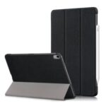 Litch Skin PU Leather Tri-fold Stand Tablet Case for iPad Air 4 10.8 inch (2020) – Black