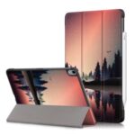 Printing Skin Tri-fold Leather Tablet Shell for iPad 10.8-inch/Air 4 10.8 inch (2020) – Forest Scenery