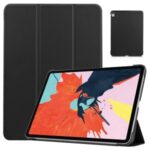 Litch Skin PU Leather Tri-fold Stand Tablet Case for Apple iPad 10.8 (2020) – Black