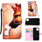 Pattern Printing Stylish Leather Case for iPhone 12 Pro Max 6.7 inch – Fox