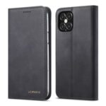 LC.IMEEKE LC-002 Series PU Leather Protector Wallet Stand Cover for iPhone 12 Pro Max 6.7 inch – Black