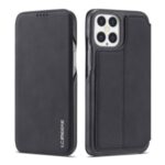 LC.IMEEKE Retro Style Protector Stand Leather Case with Card Holder for iPhone 12 Pro Max 6.7 inch – Black