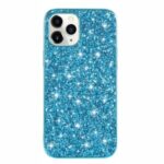 Glittering Sequins Plated TPU Frame + PC Hybrid Shell Case for iPhone 12 Pro / iPhone 12 Max 6.1-inch – Blue