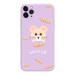 Animal Pattern Printing Liquid Silicone Back Case for iPhone 12 5.4 inch – Mouse
