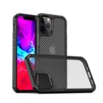 IPAKY Pioneer Series Semi-transparent Matte Carbon Fiber PC + TPU Hybrid Case for iPhone 12 5.4 inch