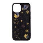 Epoxy TPU Star Planet Printing Case Shell for iPhone 12 5.4 inch – Black
