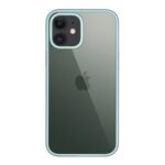 Shield Series Bi-color PC + TPU Hybrid Phone Cover for iPhone 12 5.4 inch – Navy Blue / Cyan