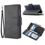 Zipper Pocket Detachable 2-in-1 Leather Wallet Stand Case for iPhone XR 6.1-inch – Black