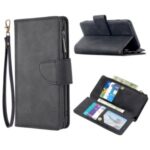 Zipper Pocket Detachable 2-in-1 Leather Wallet Stand Case for iPhone 8 Plus / iPhone 7 Plus 5.5-inch – Black