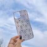 Triangular Pattern Glitter Powder TPU Case for iPhone 12 5.4 inch – Orange