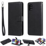 Detachable 2-in-1 PU Leather Wallet Case for Samsung Galaxy A51 5G SM-A516 – Black