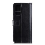 Rivet Decor Crazy Horse Leather Stand Wallet Protective Cover for Samsung Galaxy Note20 Ultra 5G / Galaxy Note20 Ultra – Black