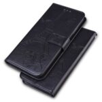 Flower and Tower Pattern Printing Leather Wallet Case with Stand for Samsung Galaxy A41 (Global Version) – Black