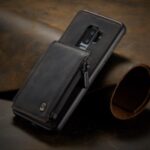 CASEME C20 Zipper Pocket Card Slots PU Leather Coated TPU Phone Shell for 	Samsung Galaxy S9 Plus – Black