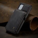 CASEME C20 Zipper Pocket Card Slots PU Leather Coated TPU Case Shell for Samsung Galaxy A51 SM-A515 – Black