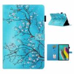 Pattern Printing Leather Card Holder Stand Tablet Cover for Samsung Galaxy Tab A7 10.4 (2020) T505/T507 – Flower Branch