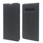 Magnetic Adsorption Stand Leather Card Holder Case for Samsung Galaxy S10 5G – Black