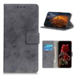 Retro PU Leather Magnetic Leather Shell for Samsung Galaxy S20 Lite/S20 Fan Edition – Grey