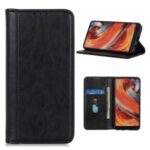 Auto-absorbed Litchi Skin Split Leather Cover for Samsung Galaxy S20 Lite/ S20 Fan Edition – Black
