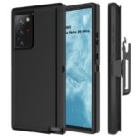 Detachable Shockproof Anti-fall Dust-proof PC + TPU with Belt Clip Cover for Samsung Galaxy Note 20/Note 20 5G – All Black