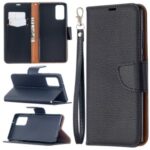 Pure Color Litchi Skin with Wallet Leather Cover for Samsung Galaxy Note 20/Note 20 5G – Black