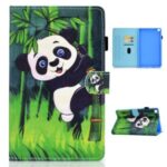 Printing Skin Leather with Card Holder Tablet Cover for Samsung Galaxy Tab A7 10.4 (2020) T500 – Panda and Bamboo