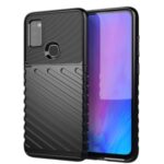 Thunder Series Twill Texture Soft TPU Phone Casing for Samsung Galaxy M51 – Black
