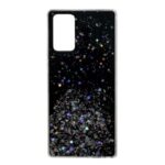 Sparkle Starry Sky Epoxy TPU Shell Case for Samsung Galaxy Note 20/Note 20 5G – Black