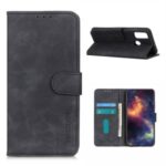 KHAZNEH Retro Leather with Wallet Mobile Phone Cover for Samsung Galaxy M51 – Black