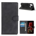 Matte Skin Leather Wallet Shell for Samsung Galaxy M51 – Black