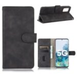 Skin-touch Leather Protector Wallet Stand Flip Case for Samsung Galaxy S20 Lite/Fan Edition/FE 5G/4G – Black