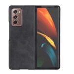 Leather Coated Hard PC Case for Samsung Galaxy Z Fold2 5G – Black