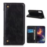 Crazy Horse Texture Magnetic Closure Leather Cover for Sony Xperia 5 II – Black